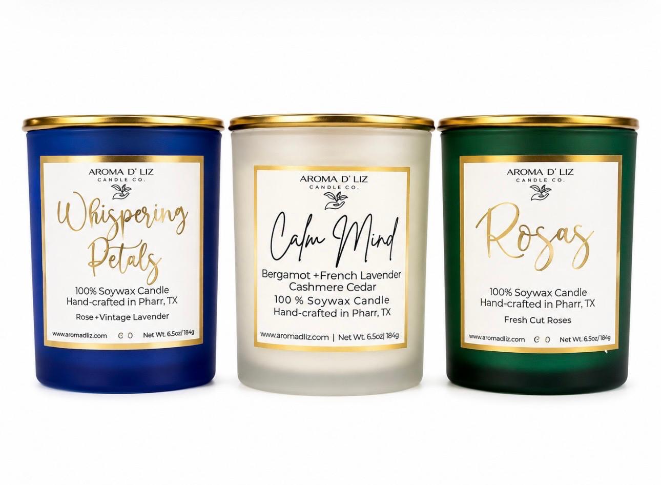 Calm Mind hand-poured candle by Aroma D'Liz