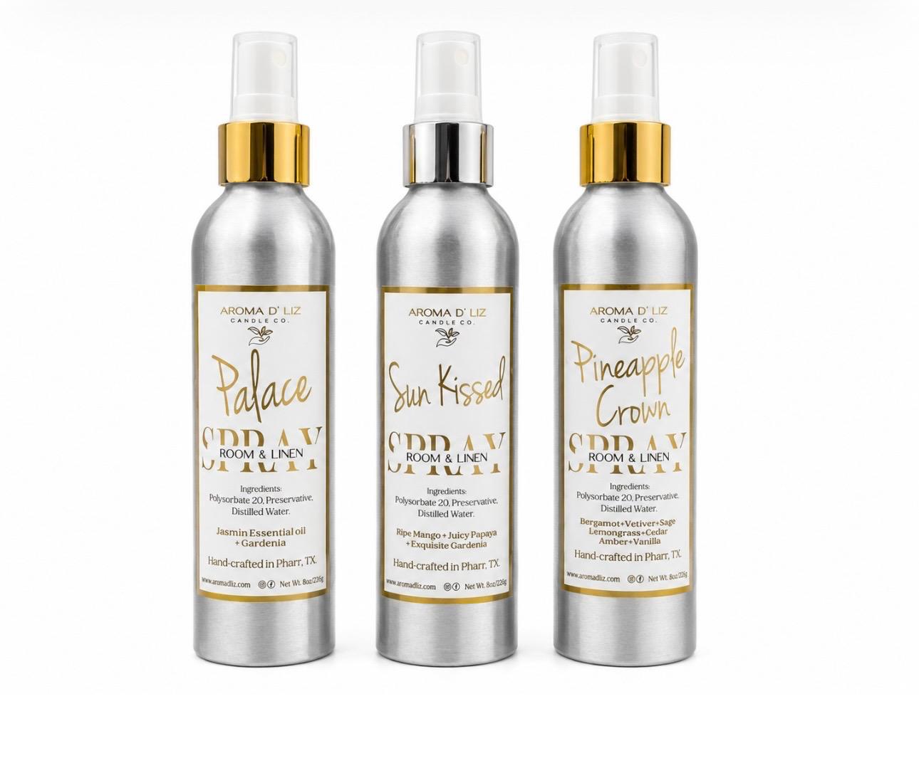 Room and linen sprays from the Aroma D'Liz collection