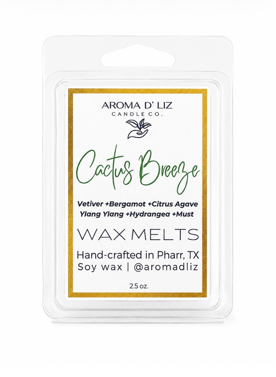 Cactus Breeze hand-poured candle by Aroma D'Liz